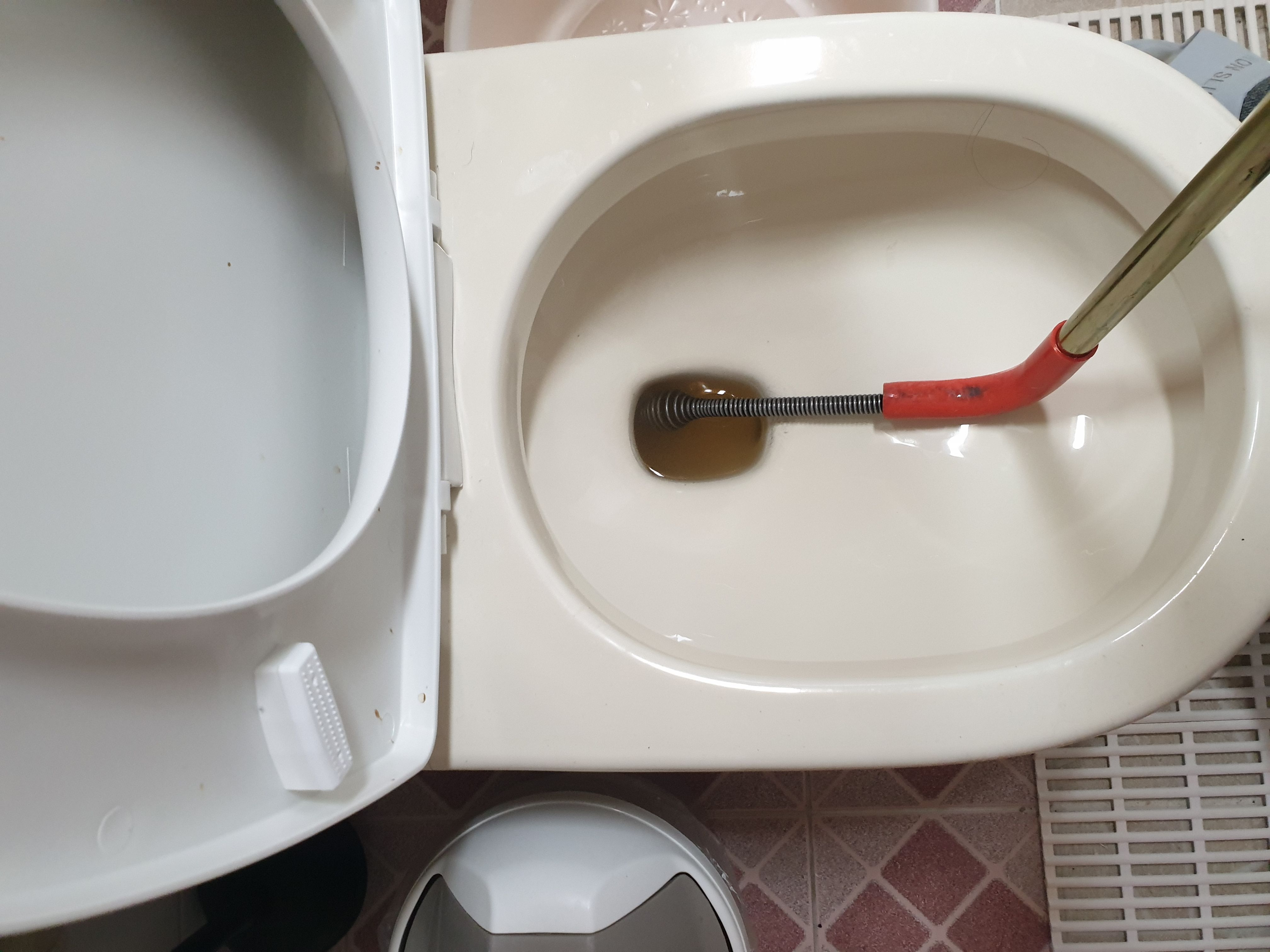 변기막힘 작업 준비